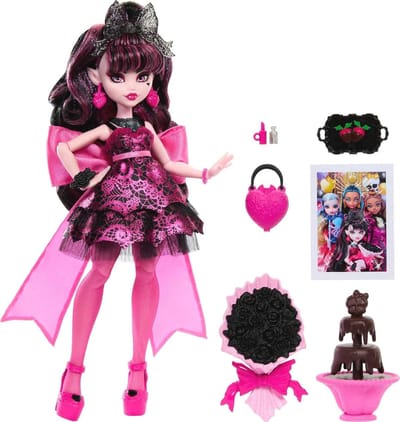 Feestjurk voor Poppen - Draculaura Thema Accessoires voor de Monster Ball