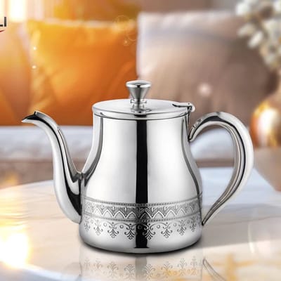 Kadirelli Theepot K282 - Zilver - RVS - 1.2 Liter - Turkse & Marokkaanse Theepotten