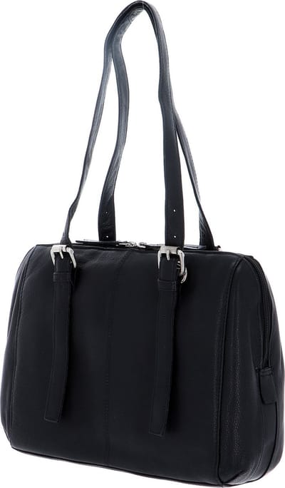 bruno banani Leren Schoudertas Isidora Shoulderbag Black Zwart