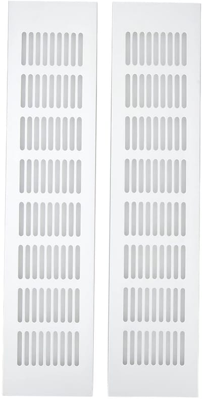 Dailygoods - Ventilatierooster - Ontluchter - Eenvoudige installatie - Wit - Duurzaam ventilatierooster - Veilig en praktisch - 80 x 350 mm