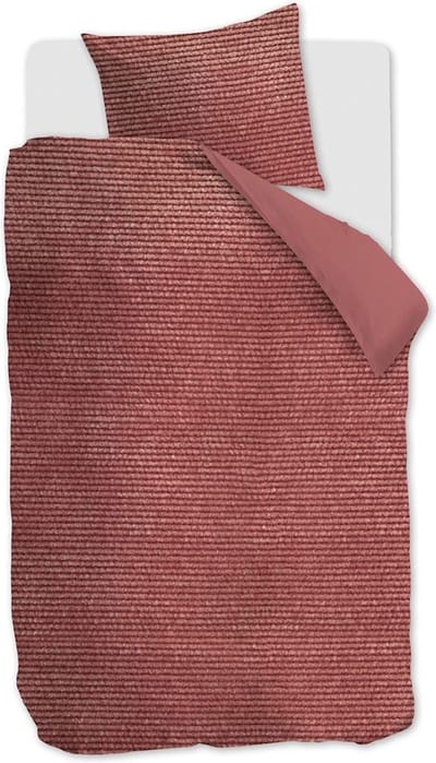 At Home by BeddingHouse Cosy Corduroy Dekbedovertrek - Eenpersoons - 140x200/220 cm - Roze