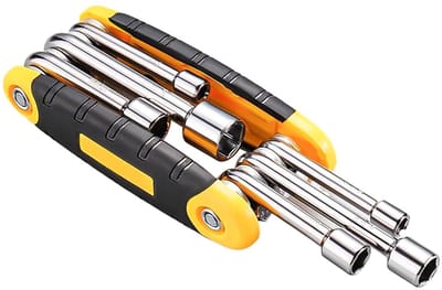 NTH products- Inbussleutelset Ergonomische Grip - Opvouwbaar - Schroevendraaierset - Moersleutel Set - Fietsreparatieset - Autoreparatie Gereedschap - Moersleutelset