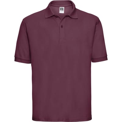 Russell Heren Polycotton Pique Poloshirt (Bourgondië)