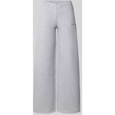 Sweatbroek in grijs mêlee met rechte been