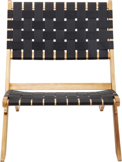 Klapstoel - Zitje - Buiten Zitten - Massief Hout - 72.5x78x60 cm - Zwart