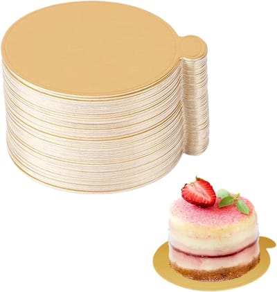 Set van 100 ronde taartplaten van 8 cm - Ideaal voor verjaardagen, bruiloften en feesten, perfect voor taarten en gebak