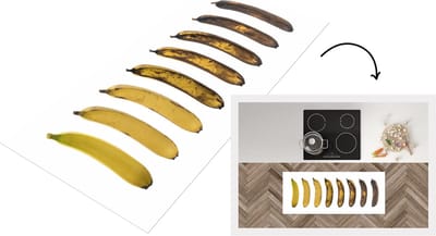 Keukenloper - Loper keuken - Banaan - Fruit - Geel - 120x50 cm - Keukenloper vinyl