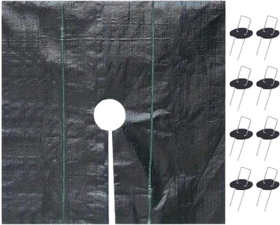 Worteldoek - Grondzeil Tuin - Onkruid Vrij Houden - Waterdoorlatend Ontwerp - 12 x 12 meter - Zwart