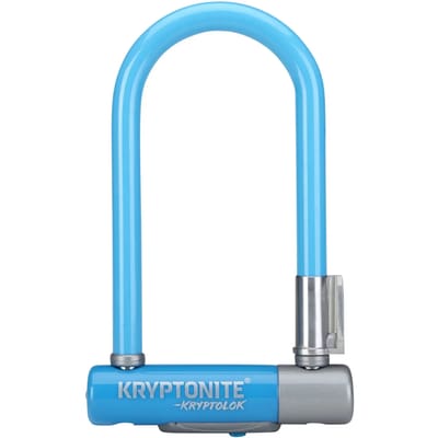 Kryptonite KryptoLok Mini-7 Beugelslot Fiets – ART-2 Slot – Beugelslot Elektrische Fiets – 17,8x8,2 cm – Staal – Lichtblauw