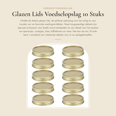 Dailygoods- Mason Jar Deksels 10 Stuks - Roestvrij Staal - Gesplitste Deksel - Voedselcontainer - Keukenaccessoires - Gemakkelijk te Reinigen - Weckdeksels