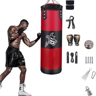 Solidchoice - Wand Hangende Punching Bag Set - 15-delig Heavy Duty voor Muay Thai