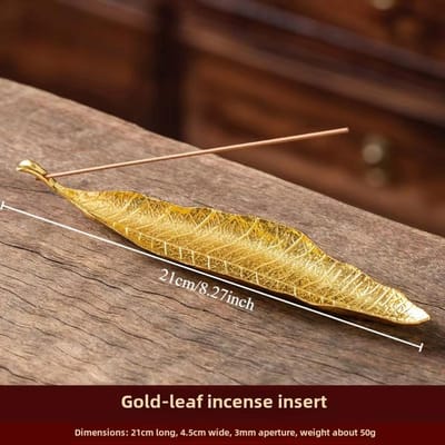 Wierookhouder Asvanger Lange Bladeren Wierookvat Meditatie Home Decor Accessoires brown