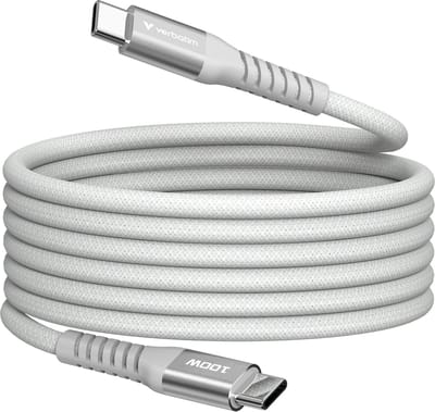 Verbatim USB-C Kabel 1.2m 100W PD - Duurzame Aluminium Nylon Grijs