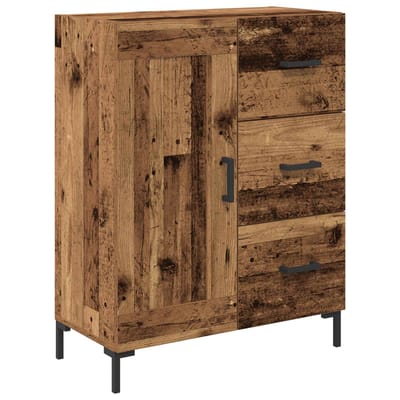 vidaXL - Dressoir - Oud - hout - 69.5 - x - 34 - x - 90 - cm - Bewerkt - hout