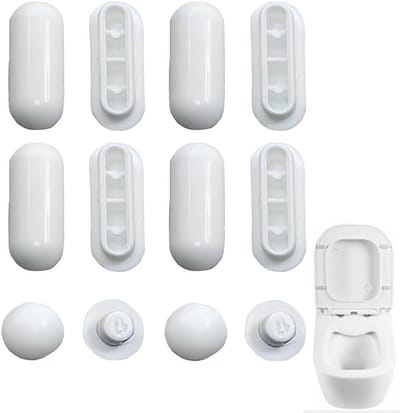 12x Universele Stootbumpers voor WC-Bril en Toiletdeksel - Rubberen En Kunststof Reserveonderdelen