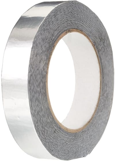 Butylband van aluminium 25 mm breed, 10 m lang, 0,7 mm dik - waterbestendig en geschikt voor buitengebruik