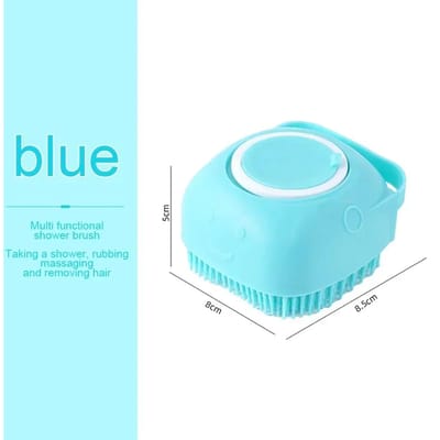 Nettoyant pour pattes de chien en gel de silice Toilettage Salle de bain Pulvérisateur pour chiot Baignoire pour chiens Accessoires pour animaux de compagnie doux Brosse de sécurité Multifonction XS bleu
