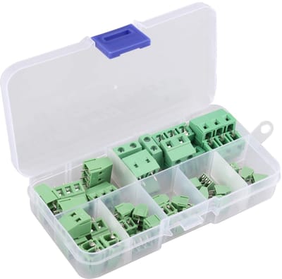 Dailygoods - PCB Schroefklemmen Blok - Universeel - 2- en 3-pins - Groen - 40 Stuks - Voor Elektronica - 2.54 en 3.8mm
