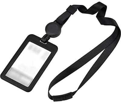 ID Kaart Houder met Lanyard en Retractable Reel - Badge Holder Set voor School, Kantoor, Toerisme en Zaken