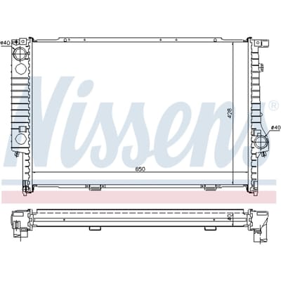 Radiator, motorkoeling NISSENS 60693A