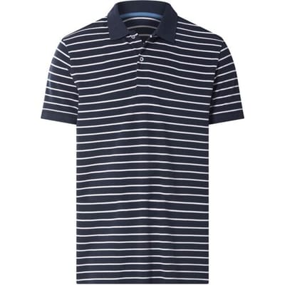ESMARA MEN Piqué heren polo regular fit (strepen/marineblauw, S)
