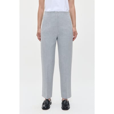 ZENGGI Compact Strtch Colette Pants Light Grey Melange Größe: L | Stoffhosen Outlet | Damen | Grau