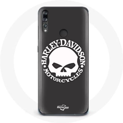 Coque - Harley Davidson - P30 Lite - Souple - Noir - Tête de mort