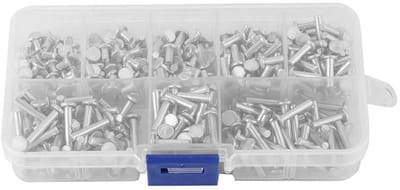Dailygoods- Klinknagels 400 Stuks - Massief Klinknagel - Aluminium - Corrosiebestendig - Diameter M3*4 tot M3*16 - Hoge Mechanische Sterkte - Rivet