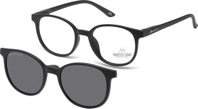 Montana Leesbril MRC2 +1:00 ZWART inclusief Clip-on zonnebril