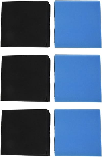Akoestische Platen - Geluidsdempend Schuim - Studio Geluid - Uniform Wigontwerp - 36 Stuks - Blauw Zwart