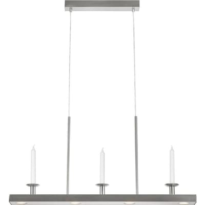 Markslöjd LED hanglamp Dining, nikkel, ijzer, lengte 82 cm, dimbaar.
