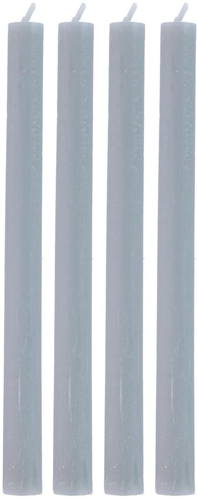 Arti Casa Dinerkaarsen - Set van 4 Stuks - Kleur Lichtgrijs - Rustieke Afwerking - Brandduur ca. 7 Uur - Ongeparfumeerd - Hoogte 25,5 cm - Geschikt voor Elke Tafeldecoratie en Gelegenheid