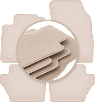 PREMIUM beige matten voor: Ford Fiesta MK7 hatchback 2011-2017