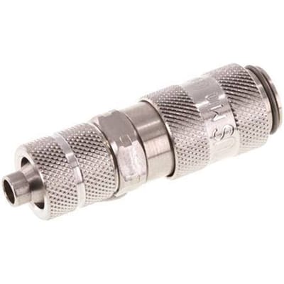 RVS 306L DN 2.7 (Micro) Luchtkoppeling Snelkoppeling 4x6 mm Push-On - CLS2-N-SSL-P-4