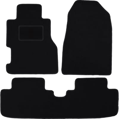 Zwarte veloursmatten voor: Honda Civic VII 3-deurs hatchback, coupé (2001-2005)