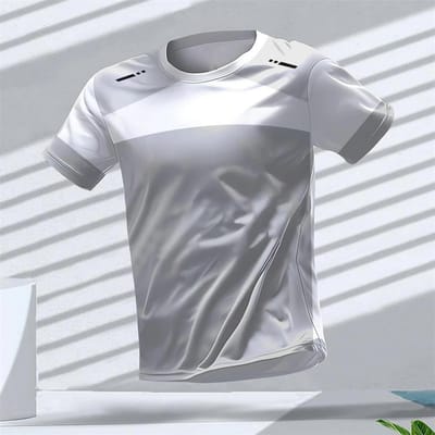 Nieuw 3D-geprint Populair Mannen T-shirt Buiten Hardlopen Sport Sneldrogende Fitnesskleding Casual Kleding Volwassen Top 6XL gray