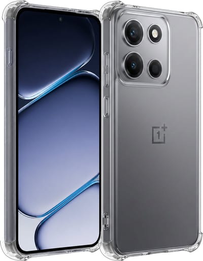 Hoesje - Geschikt voor OnePlus Nord 6 - Sterk & Shockproof - Siliconen Shock Case - Hoes Cover - Telefoonhoes - Transparant