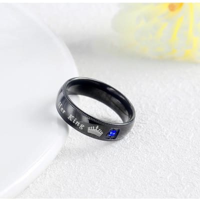 Mode Koppelringen Haar Koning Zijn Koningin Statement Ringen Mode AAA Zirconium Kroon Ring Romantische Verjaardag Bruiloft Band Ring 13 white