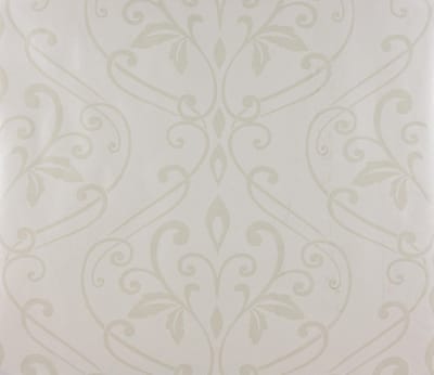 Dutch Wallcoverings Vliesbehang damast - wit/glans
