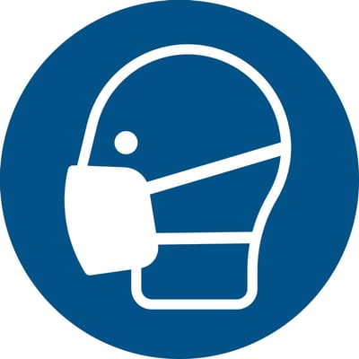 Pictogram bordje Mondkapje verplicht | Ø 300 mm