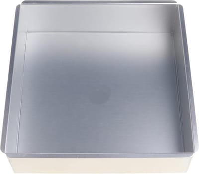 Vierkante bakvorm - Taartpan broodvorm - Zelf bakken - Met losse bodem - 4-10 inch - Zilverkleurig