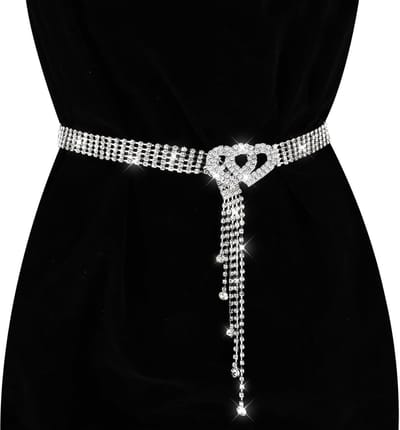 Allecto - Strass riem - Diamanten taille riem - Stijlvolle accessoires voor vrouwen - 105x1,8cm - Kristal tailleband - Perfect voor feesten - Gesch...