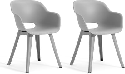 Keter Akola Tuinstoelen - 2 stuks - 56,5x55x80cm - Grijs