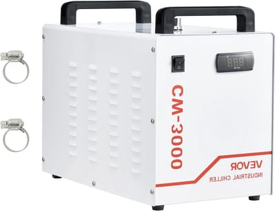Industriële Waterkoeler - Koelsysteem Tank - Precisie Koeling - Real-time Temperatuur - 9 Liter - Wit