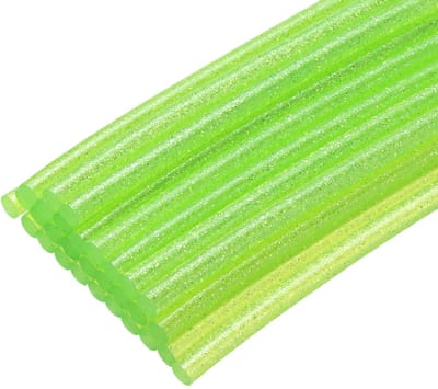 30 stuks, 200 mm x 7 mm, lijmpistool, lijmpistool, lijmsticks voor repareren, kunst, decoreren, doe-het-zelf handwerk, glitter, heldergroen