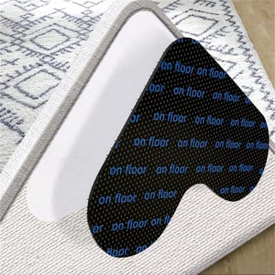 Ynkkvre - 12 Stuks Antislipmat voor Tapijt, Wasbaar en Herbruikbaar Antislip Ondertapijt, Tapijten Antislip Onderlegger, Antislipstickers voor Tapijt, Dubbelzijdige Anti-Curling Grip, voor Hardhouten Vloeren
