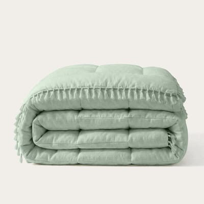 HappyBed Dekbed zonder overtrek 200x200 - Wasbaar Dekbed - Bedrukt dekbed zonder hoes - Hoesloos Dekbed - Tweepersoonsdekbed - Light Green
