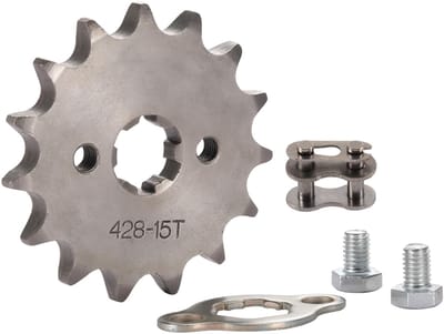 Dailygoods- Voorblad 428 15T - Vervanging voor 50cc/70cc/90cc/110cc/125cc - Tandwiel - Dirt Pit Bike - ATV - Roestvrij staal
