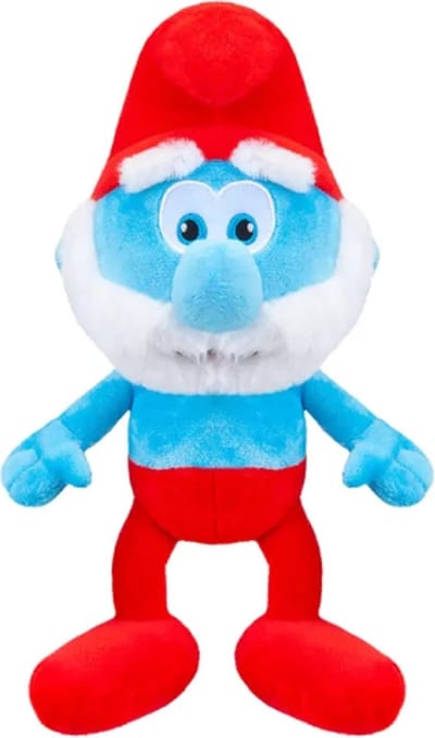 Grote Smurf - De Smurfen Pluche Knuffel 27 cm {The Smurfs Plush Toy | Speelgoed Knuffelpop Knuffels voor kinderen jongens meisjes | Potige Smurf, Brilsmurf, Grote Smurf, Knutselsmurf, Smurfin, Gargamel, Azrael}