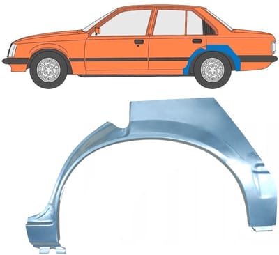Reparatiepaneel achterspatbord voor Opel Rekord E 1977-1986 / Links